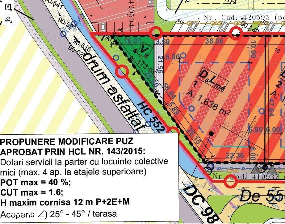 1638mp-Acces direct la Calea Urseni-Teren pentru SAD+4AP - Imagine principală: 2/5