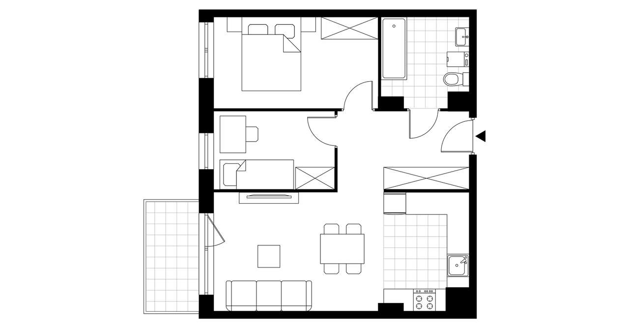 3-pokojowe mieszkanie 52m2 + balkon Bez Prowizji - Pełny obrazek: 3/8