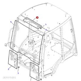 Geam JCB 2CX, 3CX, 4CX si pentru miniexcavatoare JCB - 1