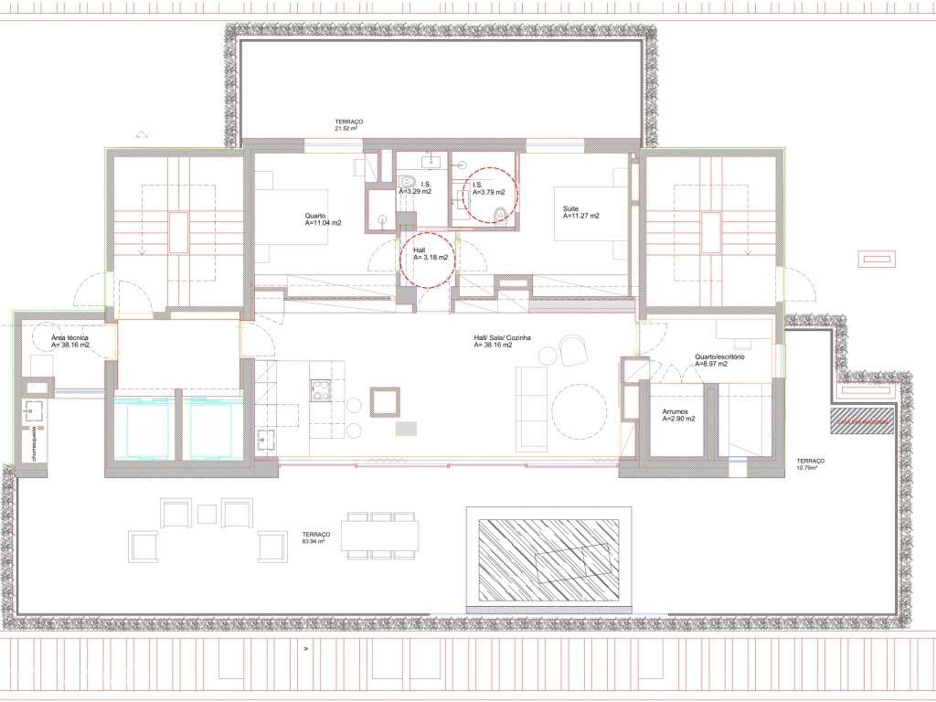 Cobertura T2+1 Novo com Piscina Privada - Centro de Vila Nova de Fa...-24