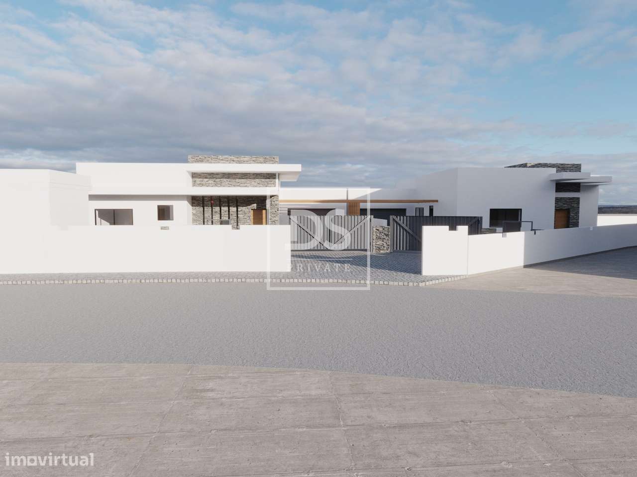 Moradia T3 Térrea unifamiliar de arquitetura moderna em fase de constr-8