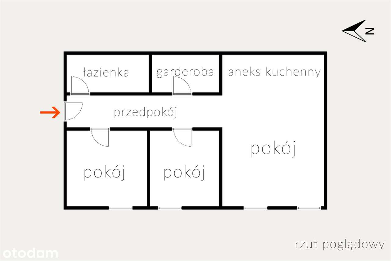 NOWA CENA, 2600 zł m2! Mieszkanie 3 pokojowe  o powierzchni 76.66 m2 - Pełny obrazek: 2/13