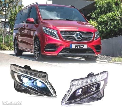 FARÓIS FULL LED PARA MERCEDES VITO V CLASSE W447 14-20 - 1