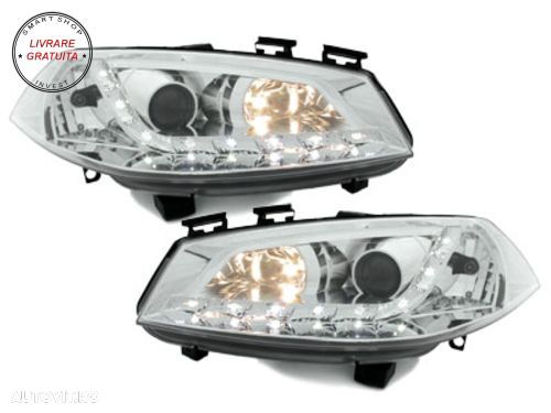 Faruri DAYLIGHT Renault Megane (11.2002-12.2005) Crom- livrare gratuita - 1