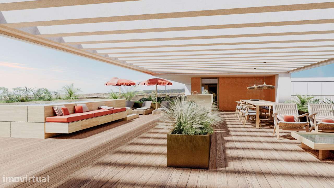 The Yard Tagus |T2 com as áreas mais extensas, garagem e arrumo, frent-7