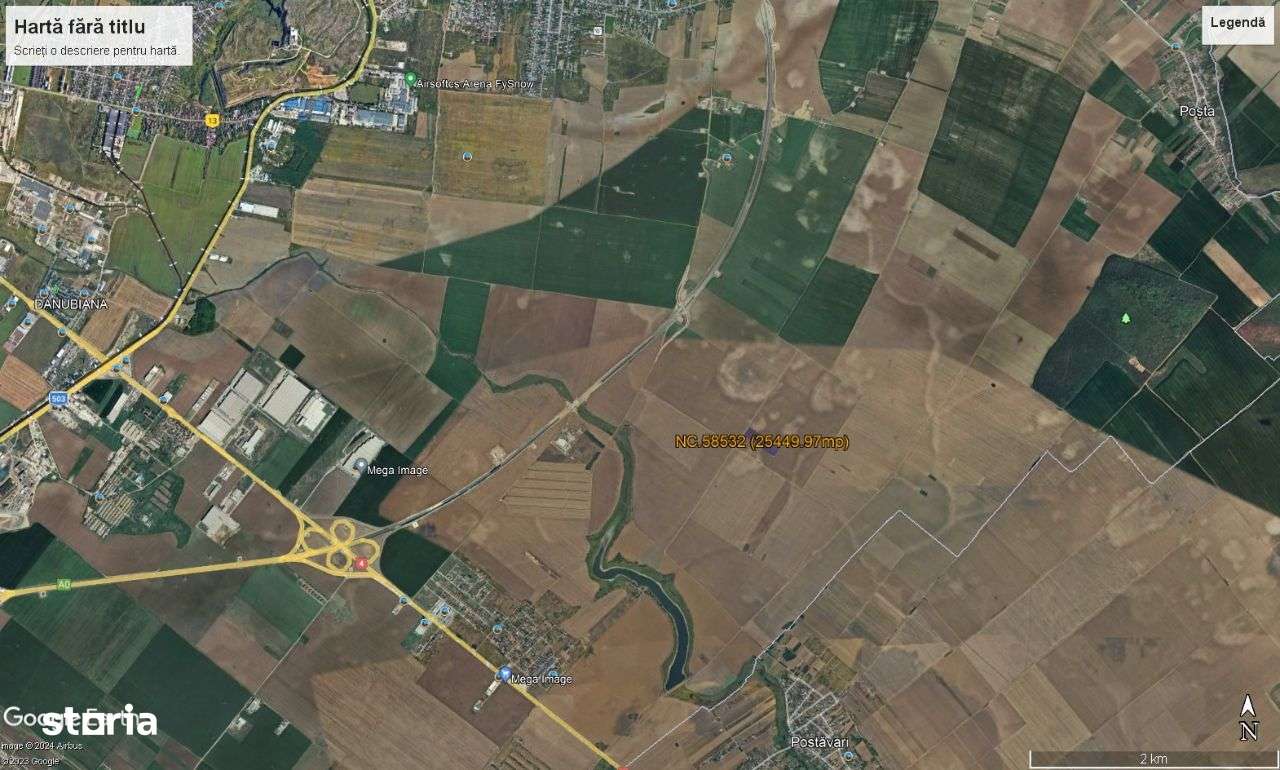 Teren situat in aproprierea autostrazii A0-0