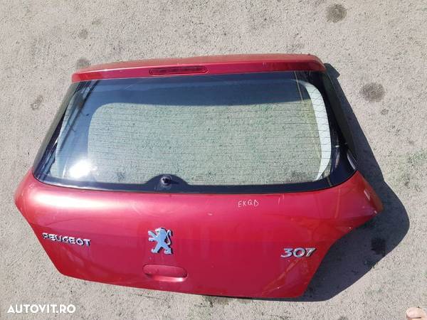 Hayon / Haion / Portbagaj cu Luneta / Geam / Sticla Peugeot 307 Hatchback 2001 - 2008 Cod Culoare EKQD - 3