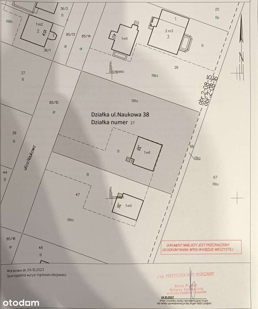 Działka budowlana W-wa Włochy ul.Naukowa-3