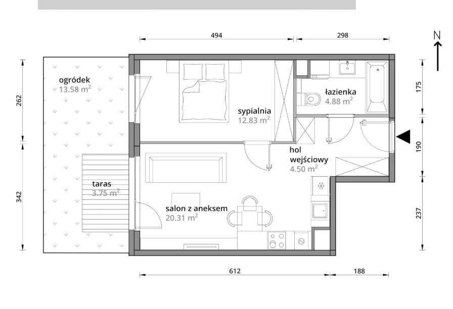 GOTOWE / 2 pokoje z dużym ogródkiem- Polecam Bezpośrednio. - Pełny obrazek: 4/4