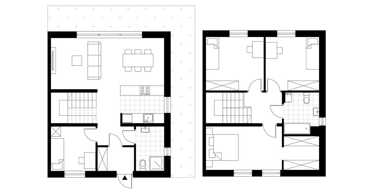 5-pokojowy dom 102m2 + ogródek Bezpośrednio - Pełny obrazek: 4/9