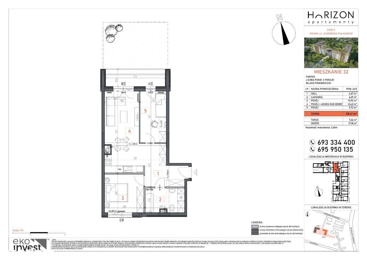 Horizon II etap M32 - 3 pokoje + ogródek - Pełny obrazek: 5/10