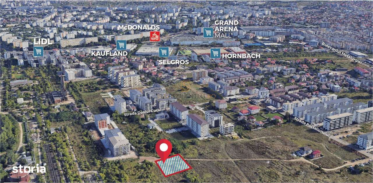 Teren de vanzare 592 mp, zona Grand Arena Mall – Postalionului, Sect 4 - Imagine principală: 5/5