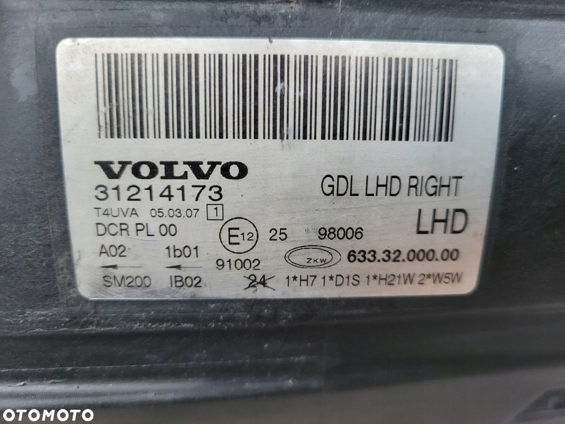 VOLVO S80 BIXENON PRAWY 2007-16 31214173 KOMPLETNY - 6