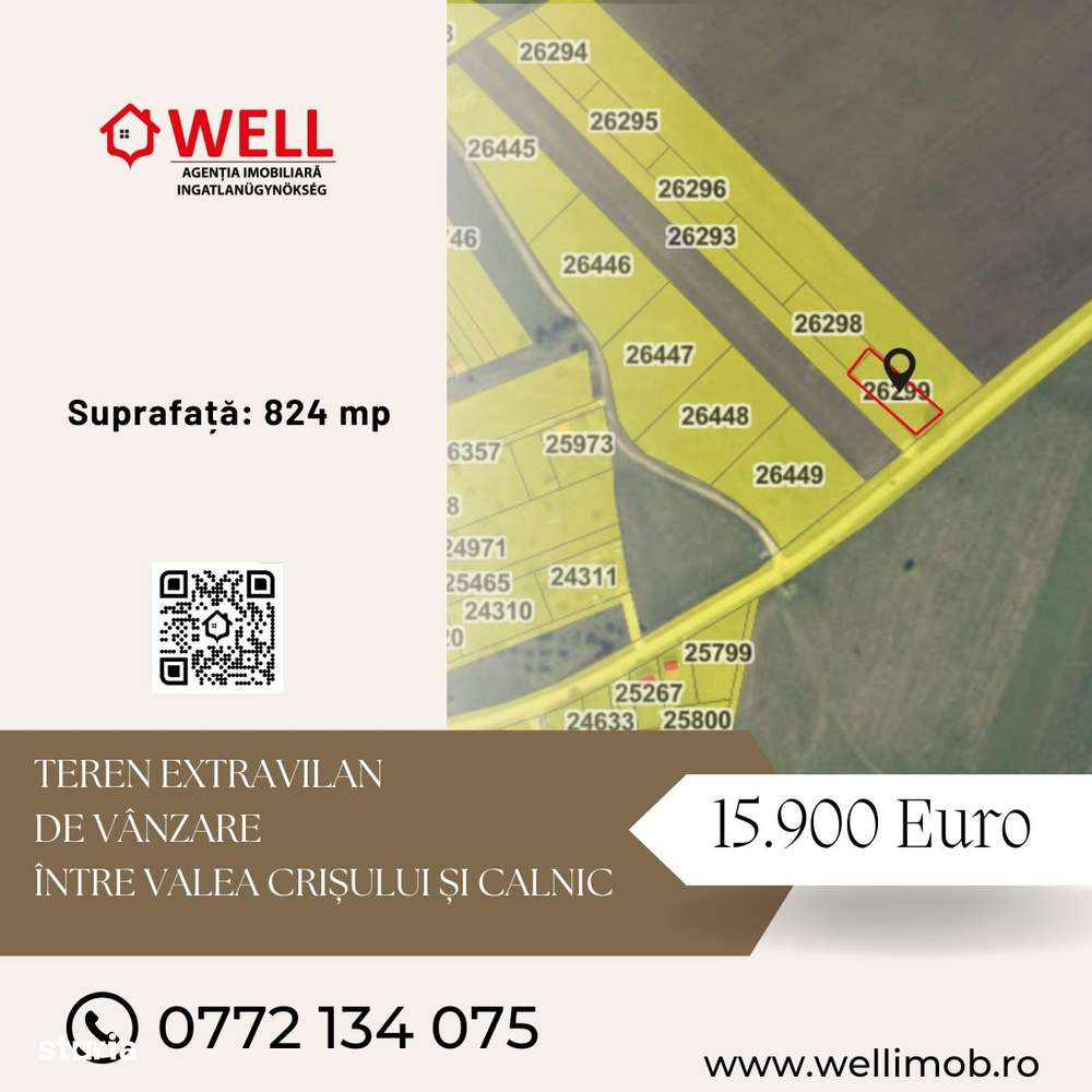 Teren extravilan de vânzare între Valea Crișului și Calnic - Imagine principală: 1/4
