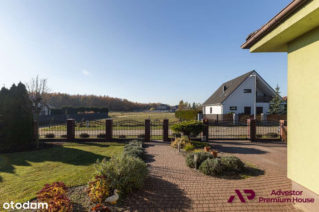 Parterowy dom z widokiem na las i zielonym ogrodem-6