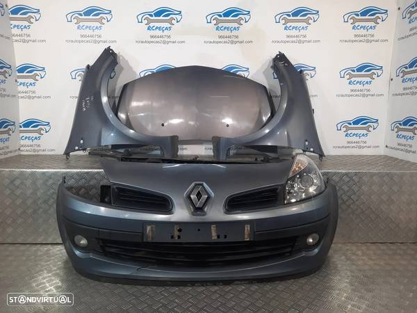 FRENTE COMPLETA RENAULT CLIO III 3 MK3 CAPOT PARACHOQUES GUARDA-LAMAS OTICA ESQUERDA RADIADOR VENTILADOR FRENTE FIBRA REFORÇO - 10