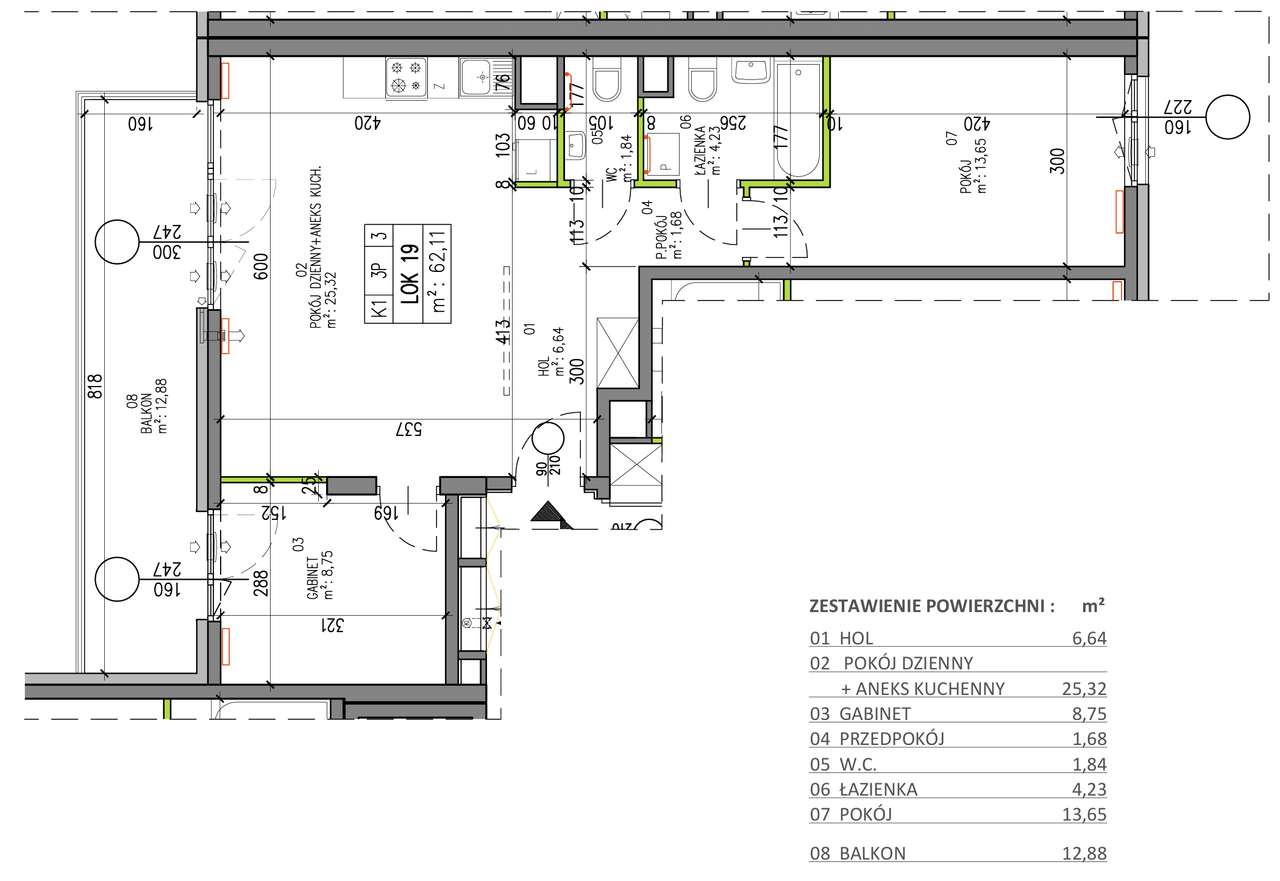 3 pokoje, Balkon 12,88 m2, Zapraszam na Spotkanie-5