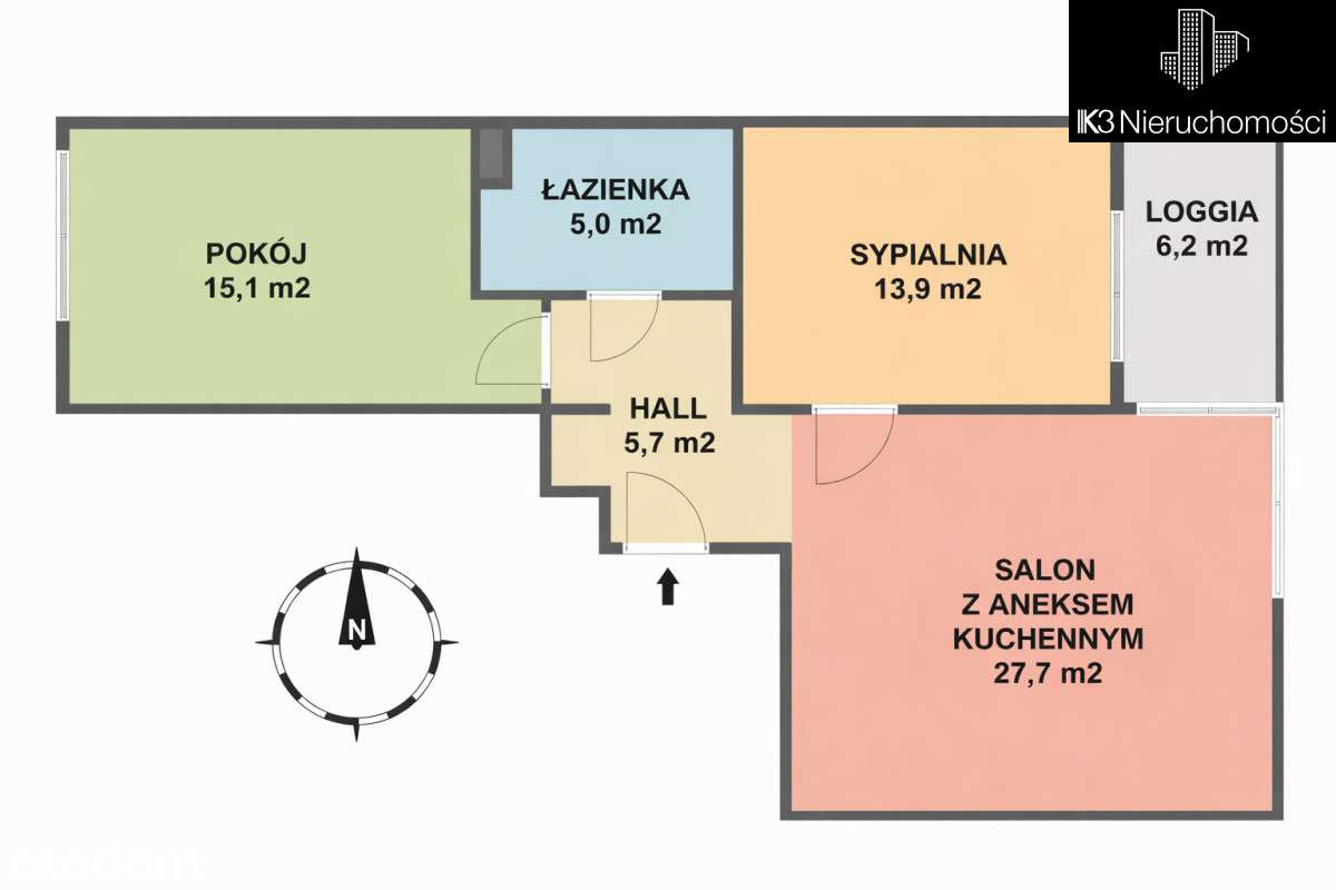 Ciche 3 pokoje +  Duże miejsce postojowe-11