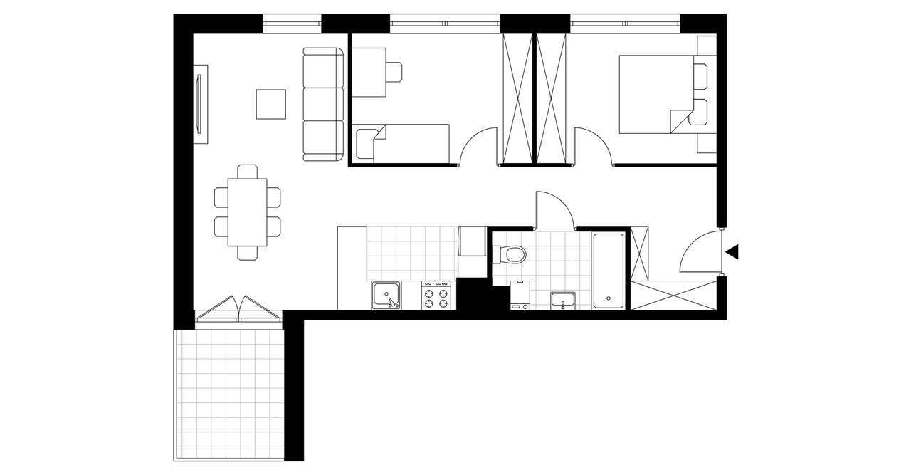 3-pokojowe mieszkanie 58m2 + balkon Bez Prowizji - Pełny obrazek: 3/8
