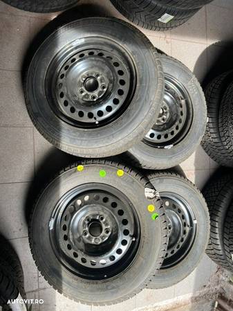 vând set jante tablă noi Mitsubishi ASX pe 16” cu anvelope noi de iarnă - 1