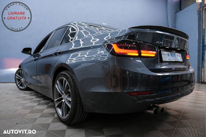 Stopuri LED BAR BMW Seria 3 F30 (2011-2019) Negru Fumuriu LCI Design cu Semnal Din- livrare gratuita - 18