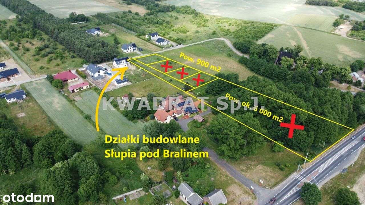 Działka budowlana pow. 898m2 - Słupia pod Bralinem - Pełny obrazek: 4/9