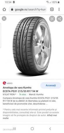 cauciucuri de vara 215/50/R17 ZR noi Kumho ecsta31 95w - 1