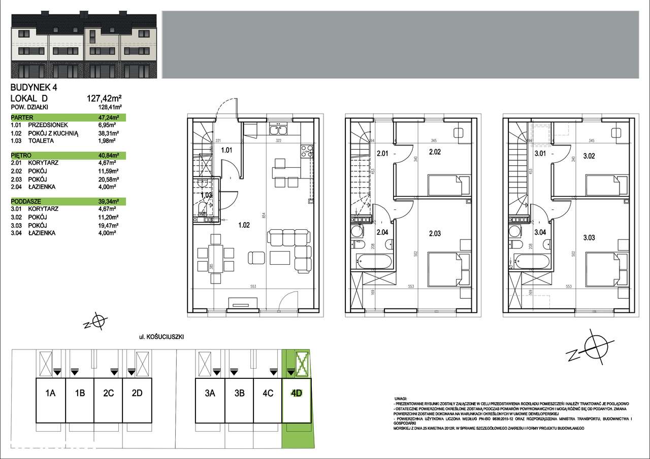 Dom szeregowy trzy kondygnacje w Iwinach - Pełny obrazek: 2/10