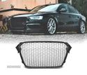 GRELHA FRONTAL PARA AUDI A4 B8 11-15 PRETO BRILHANTE PDC - 1