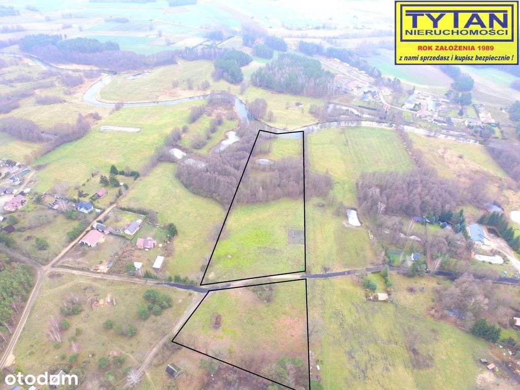 Działka Z Linią Brzegową Rzeki Pisa-0