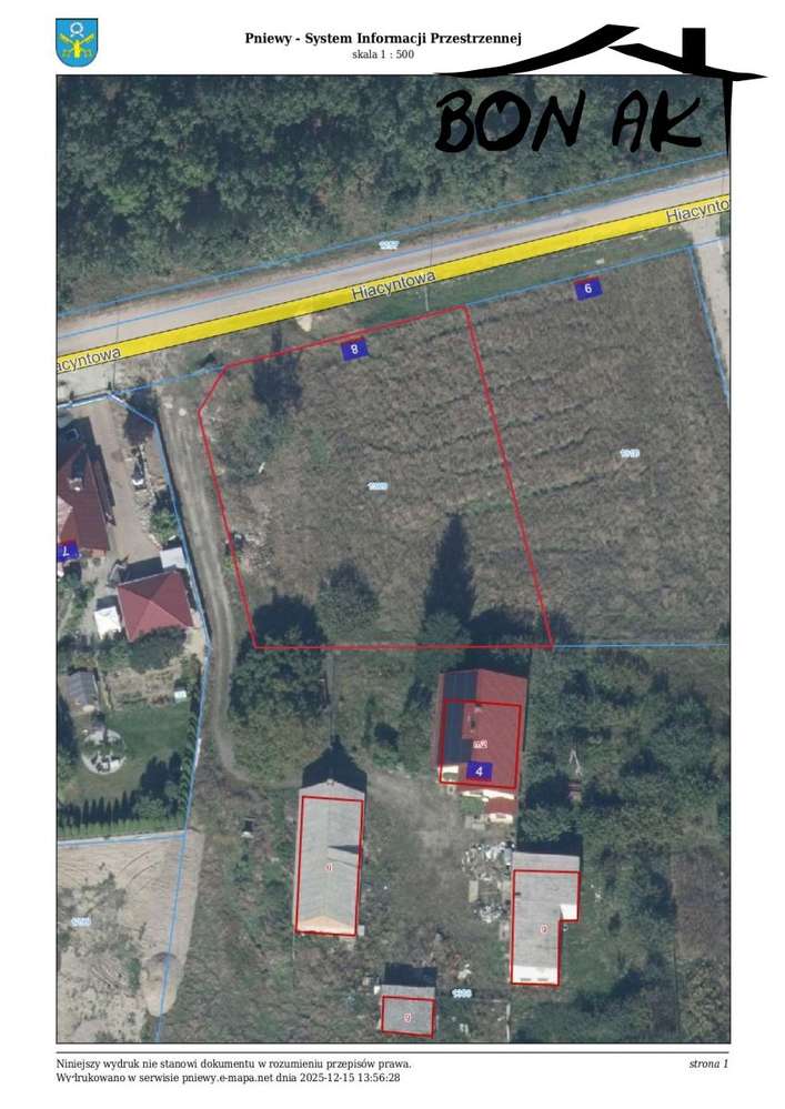 Działka budowlana ul. Hiacyntowa 8-4