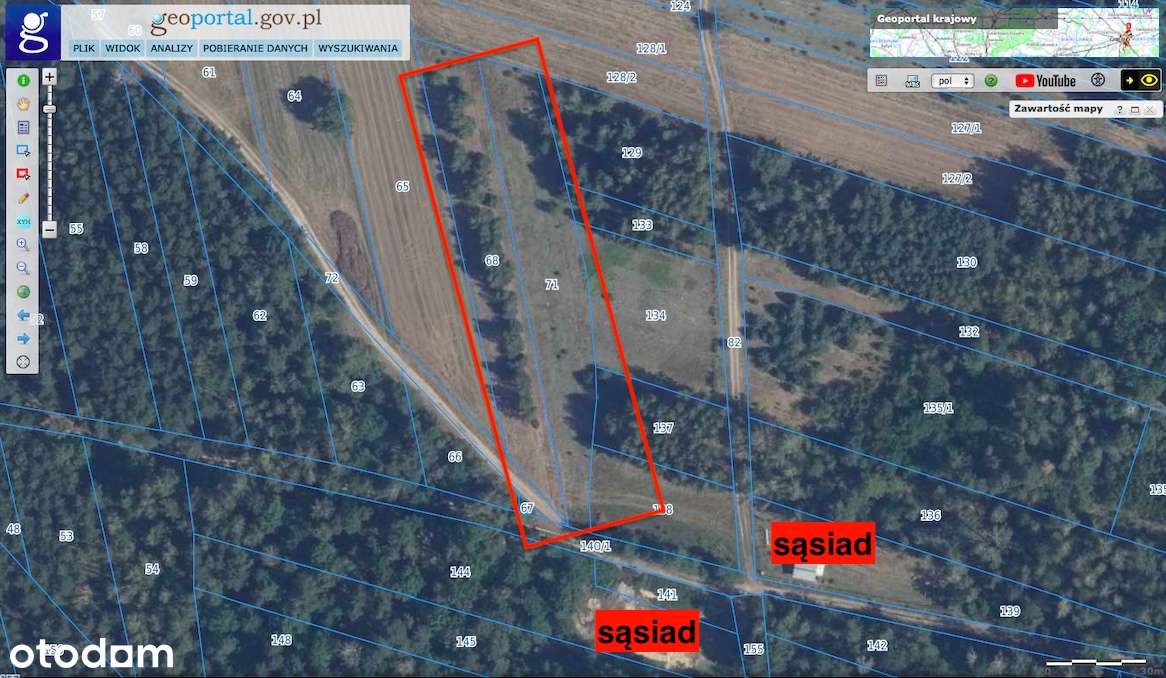 Bezpośrednio. Duża działka z Warunkami Zabudowy.-1