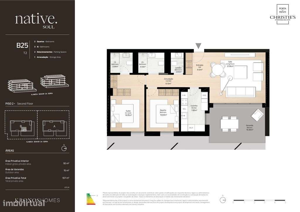 Apartamento T2 com estacionamento, Belas Clube de Campo, Sintra-23