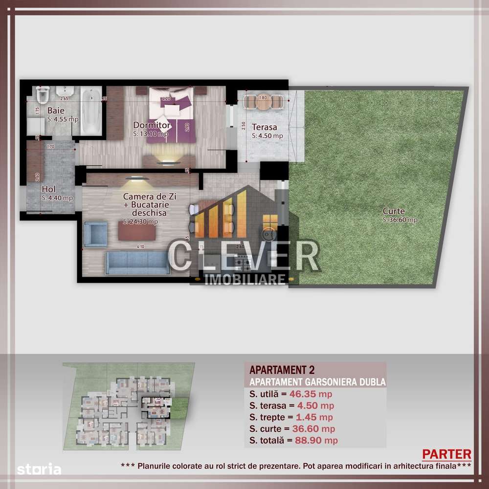 Theodor Pallady 2 Camere cu gradina proprie 36mp - Imagine principală: 2/7