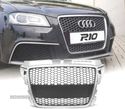 GRELHA FRONTAL PARA AUDI A3 8P 08-12 LOOK RS3 COR CINZA CLARO - 1