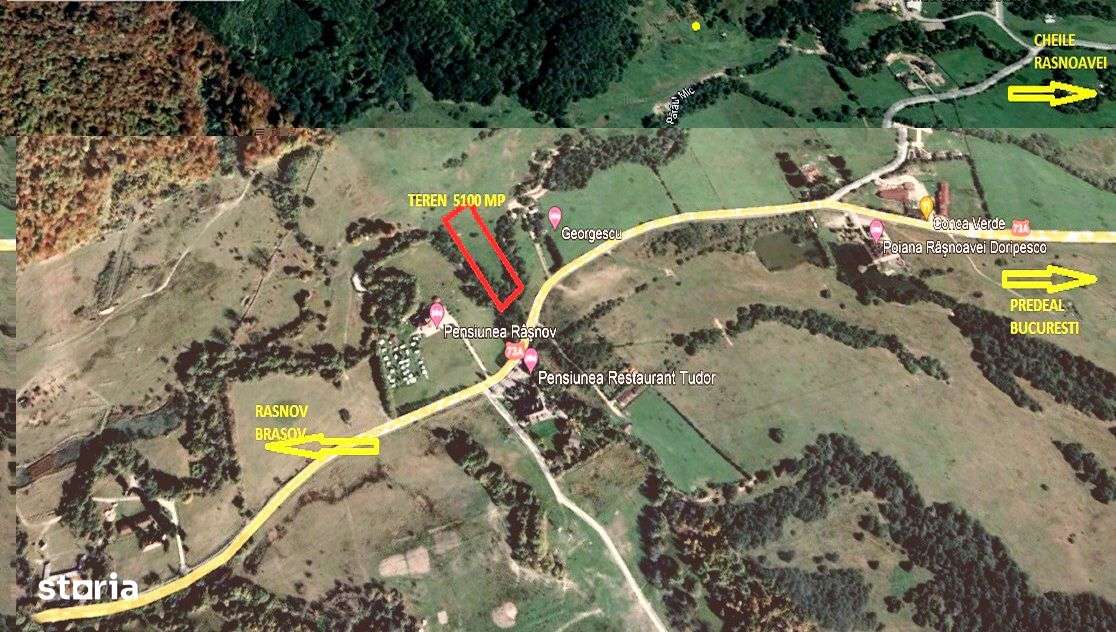 Teren superb Rasnov cu priveliste si rau - Imagine principală: 2/9