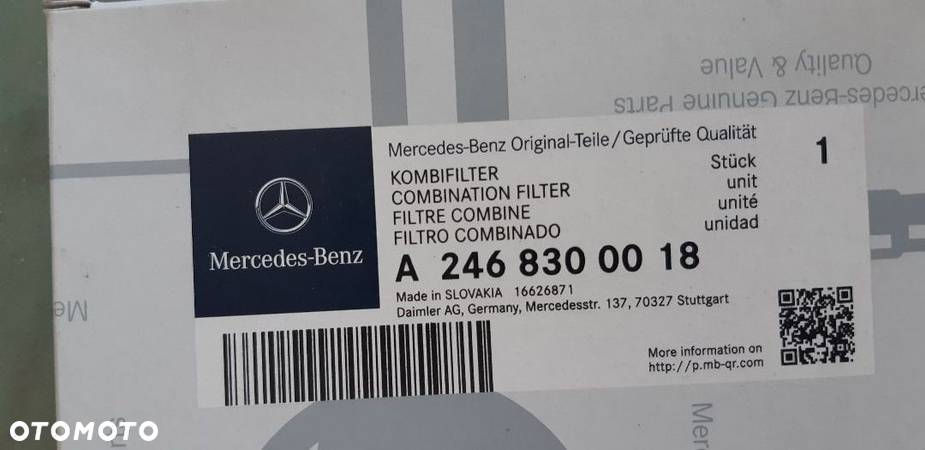 Filtry Mercedes CLA c200 A2700940004 A2468300018 - 1