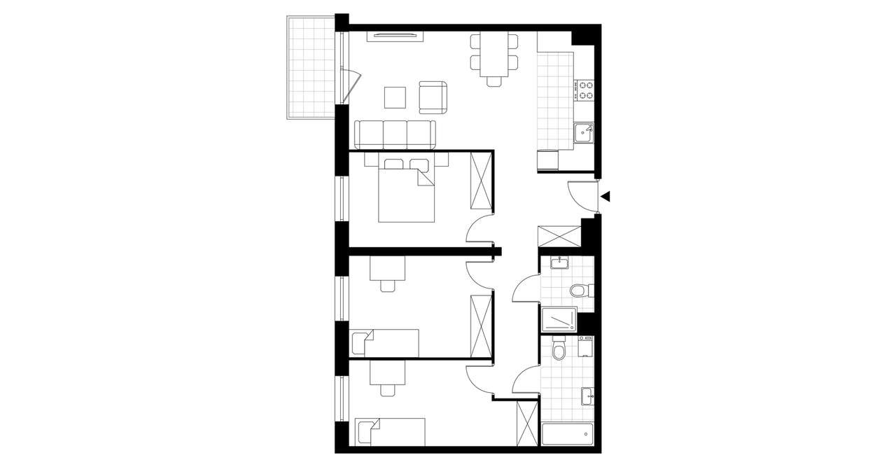 Pod Jeleniami | mieszkanie 4-pok. | A1.1/7 - Pełny obrazek: 4/9