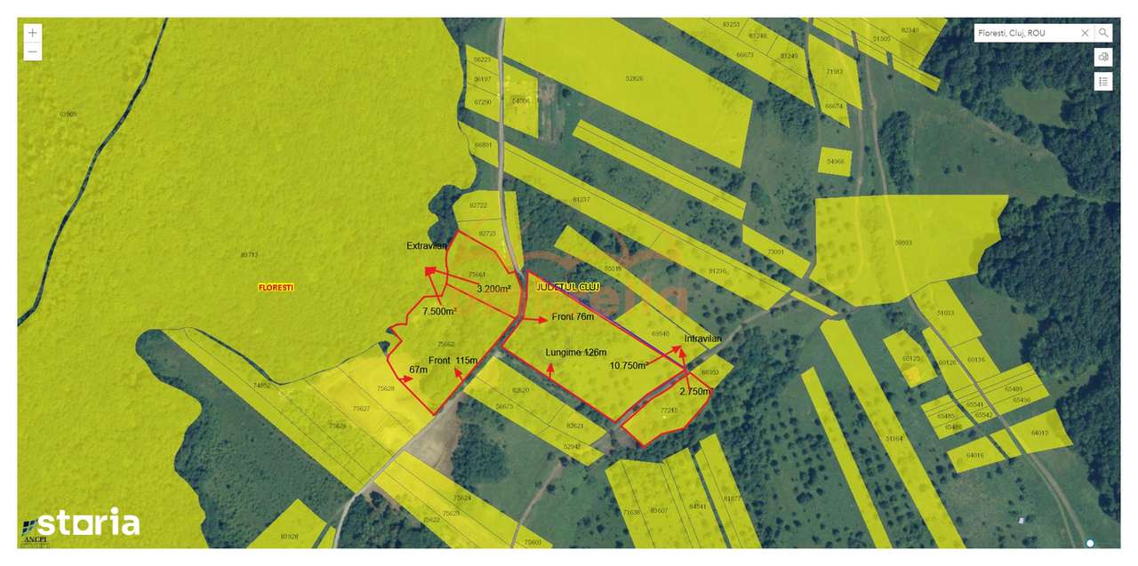 De vanzare teren intravilan  in Floresti, 24.200m² ! - Imagine principală: 1/4