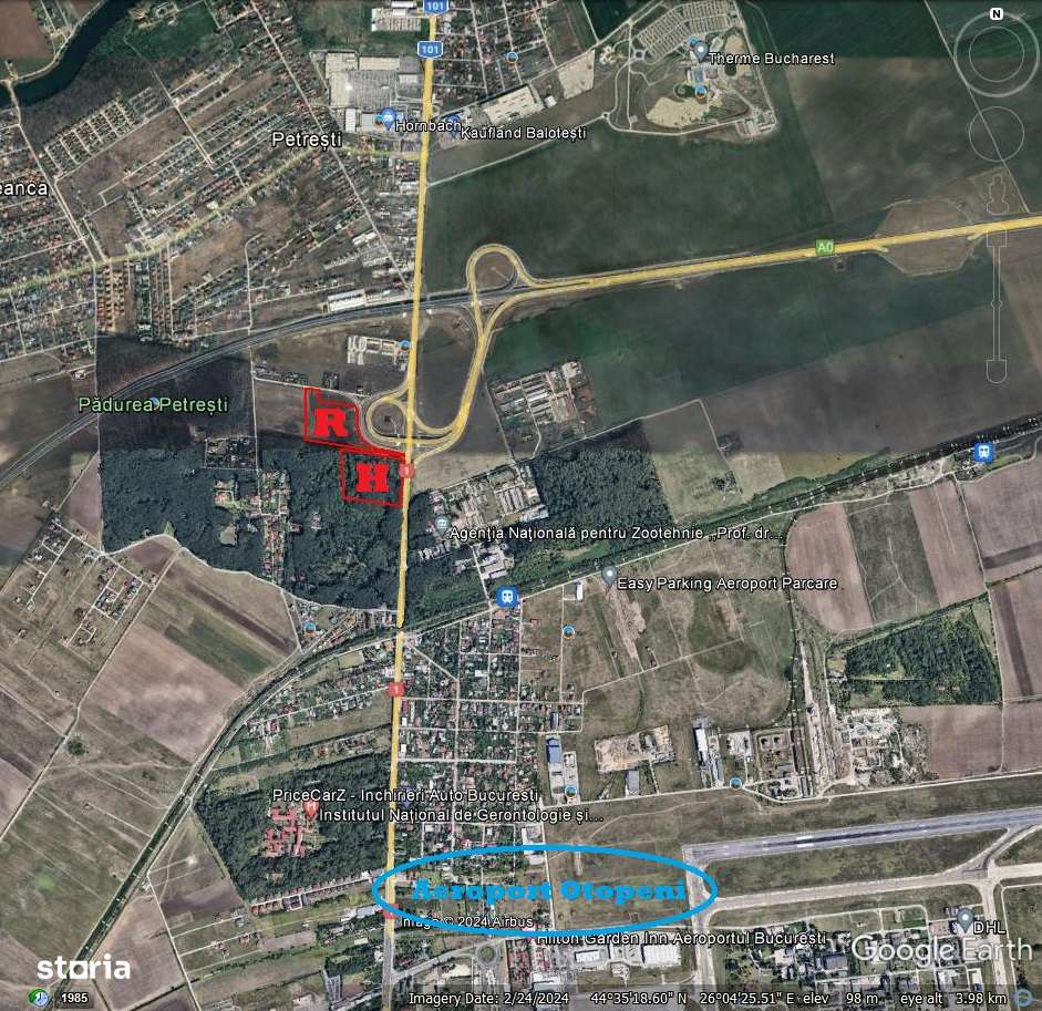 Teren 36000mp la intersectia A0-Dn1 Otopeni - Corbeanca - Balotesti - Imagine principală: 2/2