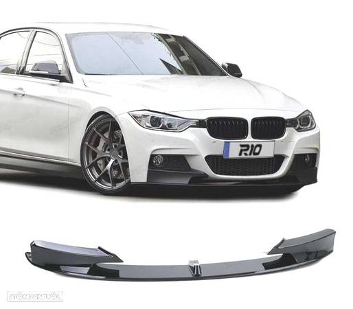 SPOILER FRONTAL PARA BMW F30 F31 M.TECH 11- LOOK M PERFORMANCE PRETO BRILHO - 1