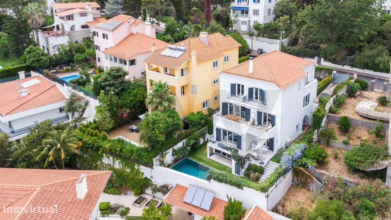 Moradia com jardim e piscina no Estoril - áreas amplas e excelente lum - Grande imagem: 3/60
