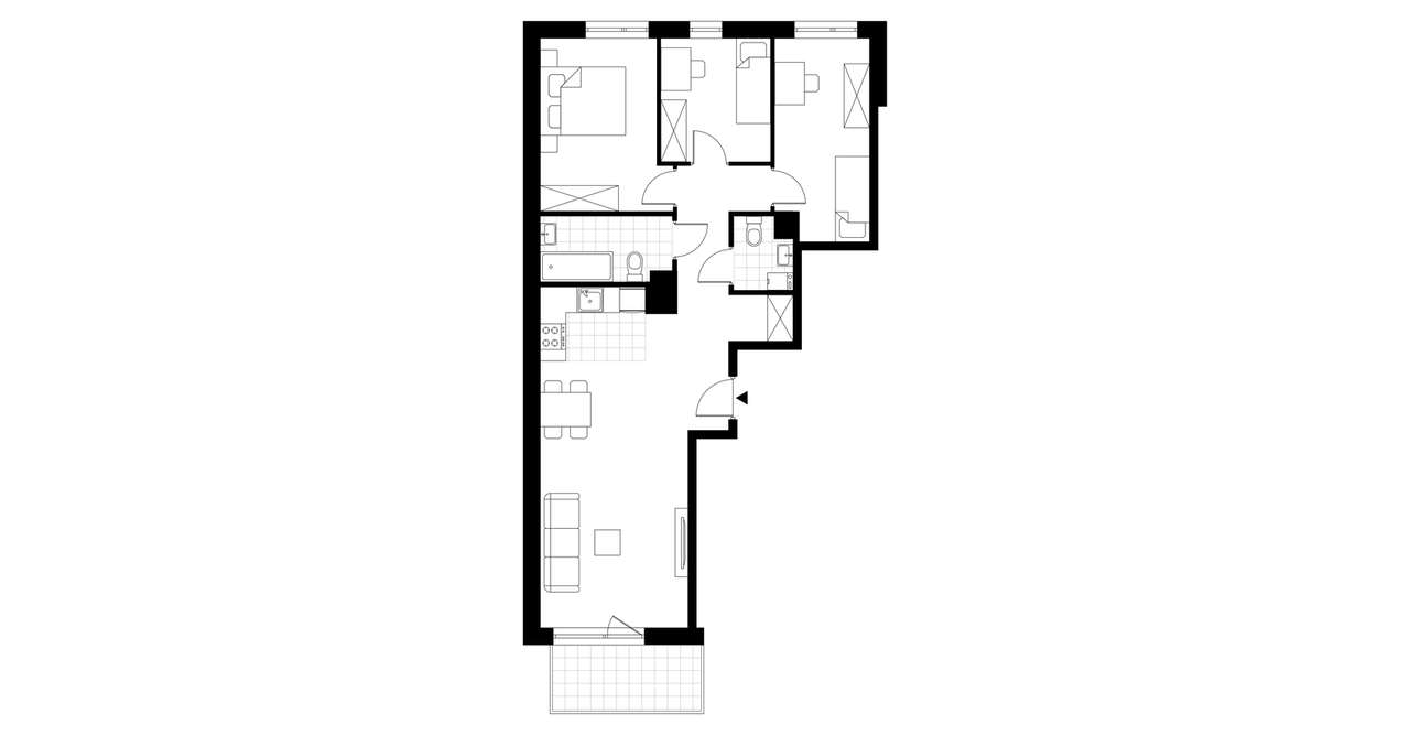 4-pokojowe mieszkanie 72m2 + balkon Bez Prowizji - Pełny obrazek: 3/8