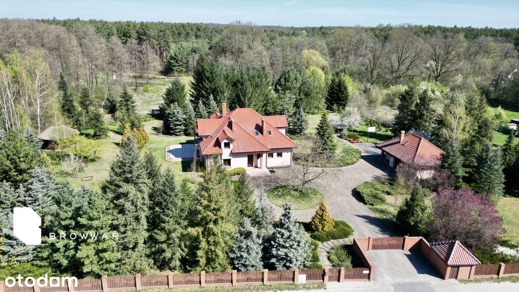 Wyjątkowa rezydencja w otulinie lasu, 7211 m² działki, Borówiec-16
