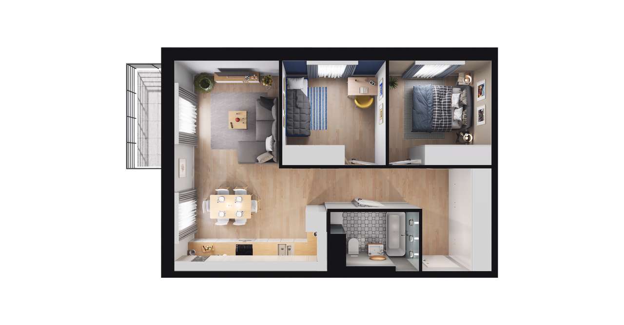 Ludowa Park | mieszkanie 3-pok. | B_M13 - Pełny obrazek: 3/9