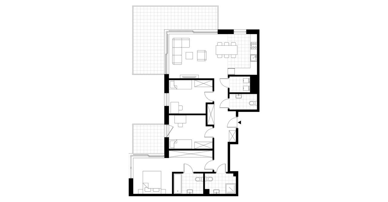 4-pokojowe mieszkanie 96m2 + 2 balkony - Pełny obrazek: 3/8