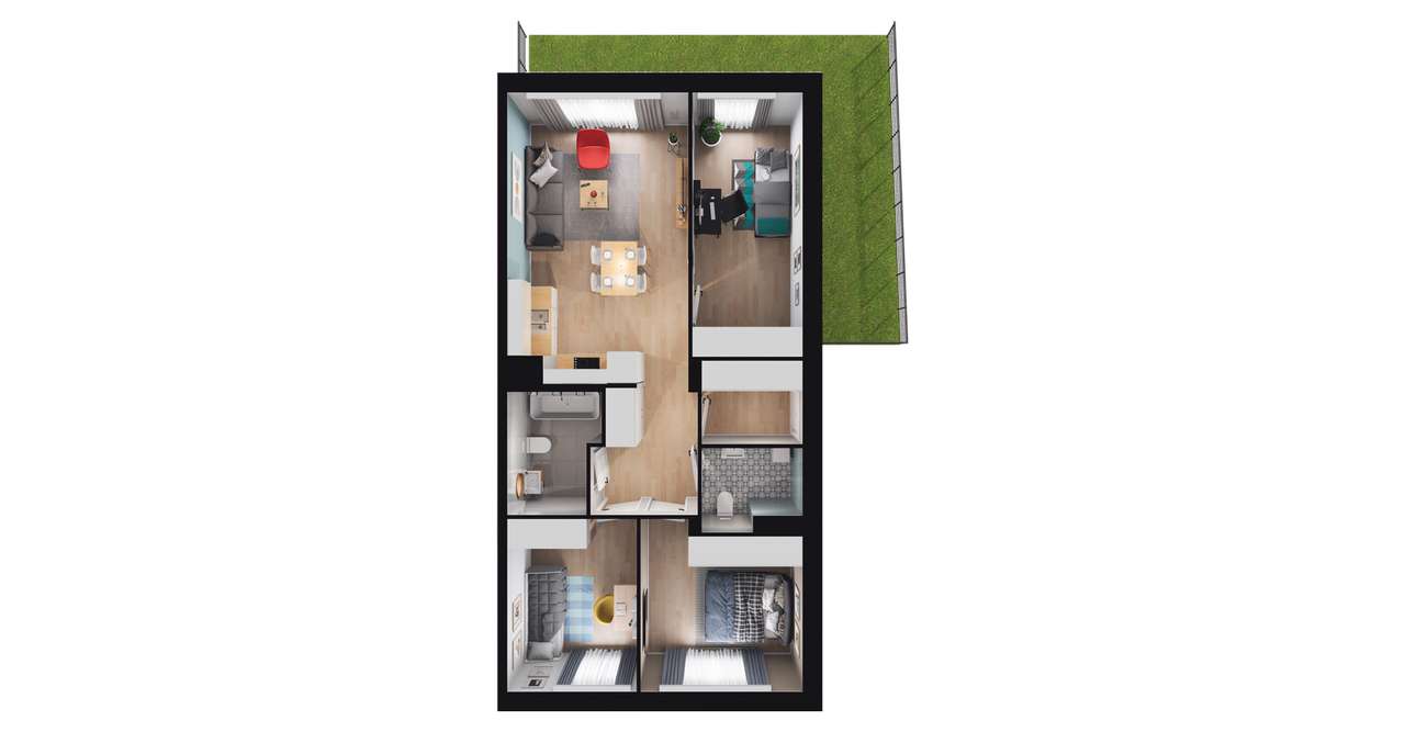 4-pokojowe mieszkanie 69m2 Bez Prowizji - Pełny obrazek: 2/8