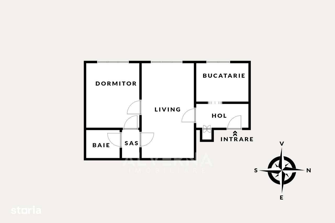 Apartament 2 camere pe str. Horea | 45mp | parcare*-10