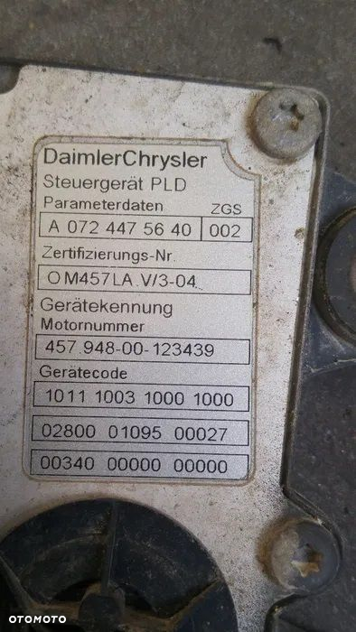 Komputer silnika pestka Mercedes Axor OM 457 LA V Euro5 - 3