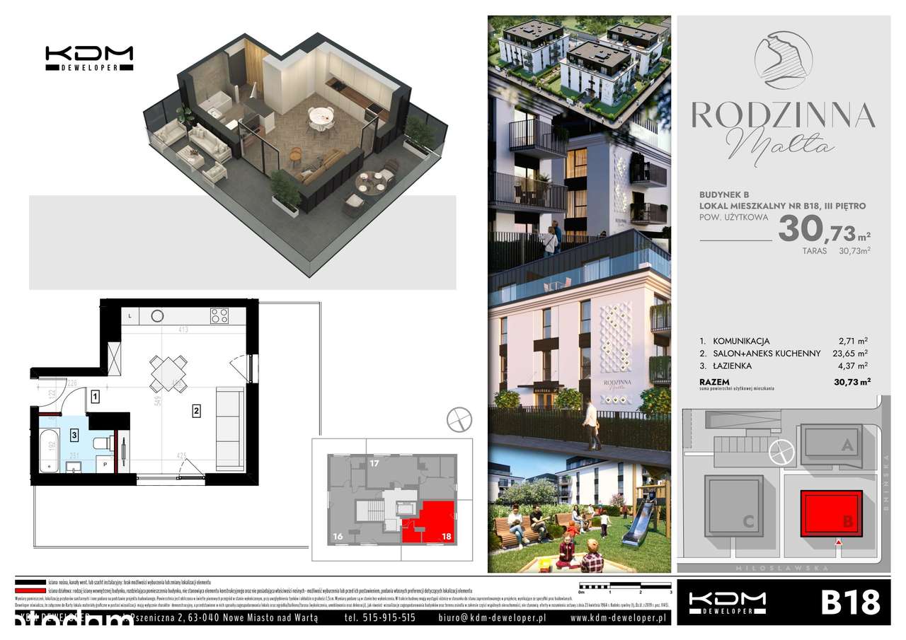 Rodzinna Malta | mieszkanie 1-pok. | B18 - Pełny obrazek: 2/7